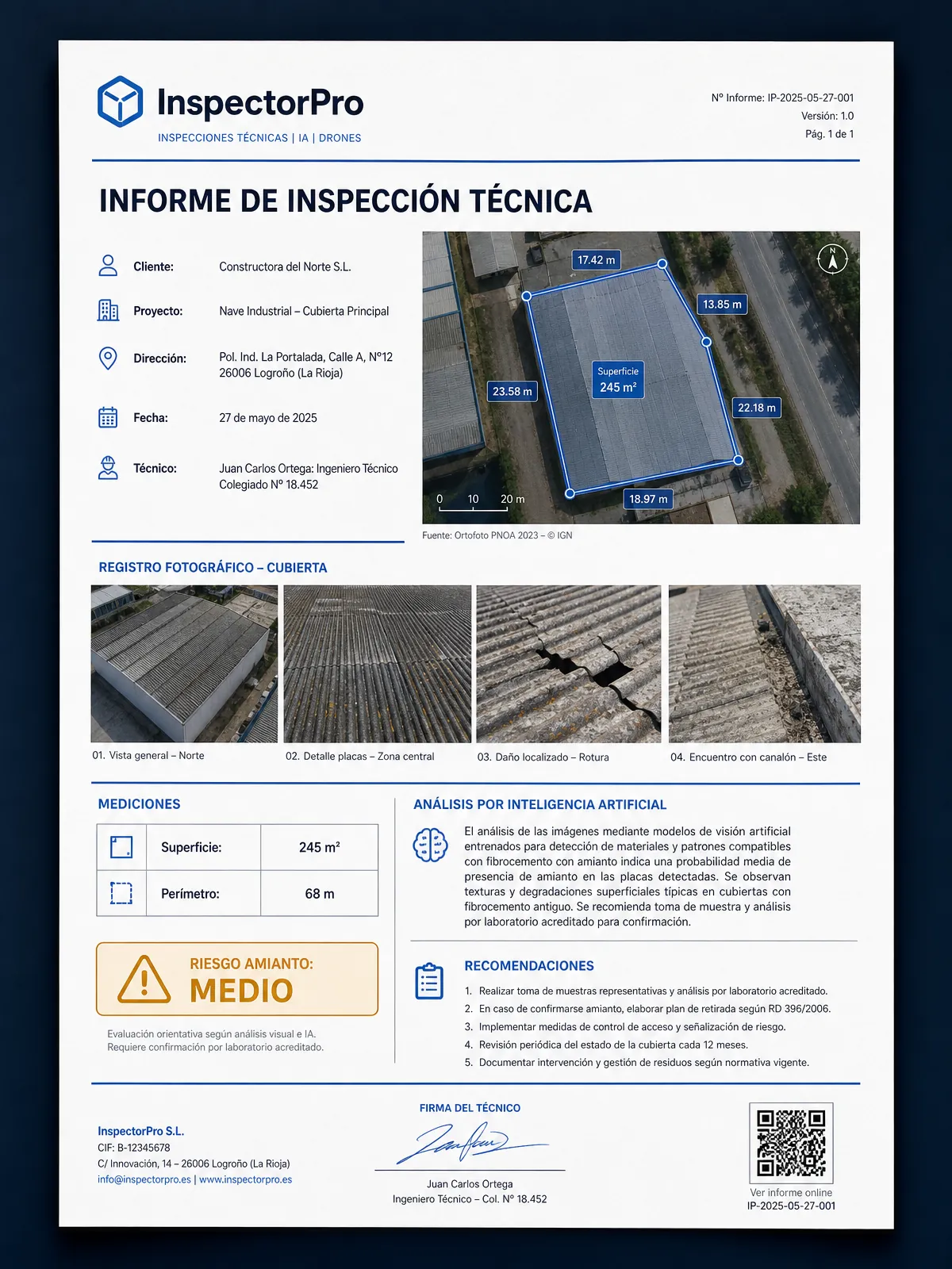 Informe profesional de InspectorPro